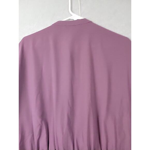Sweet Rain Purple SS Button Up Tie Front Shirt Women's Plus 1X - Picture 8 of 14